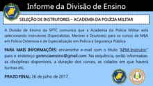 seleção de instrutores