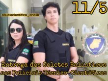 SPTC entrega coletes de proteção balística.