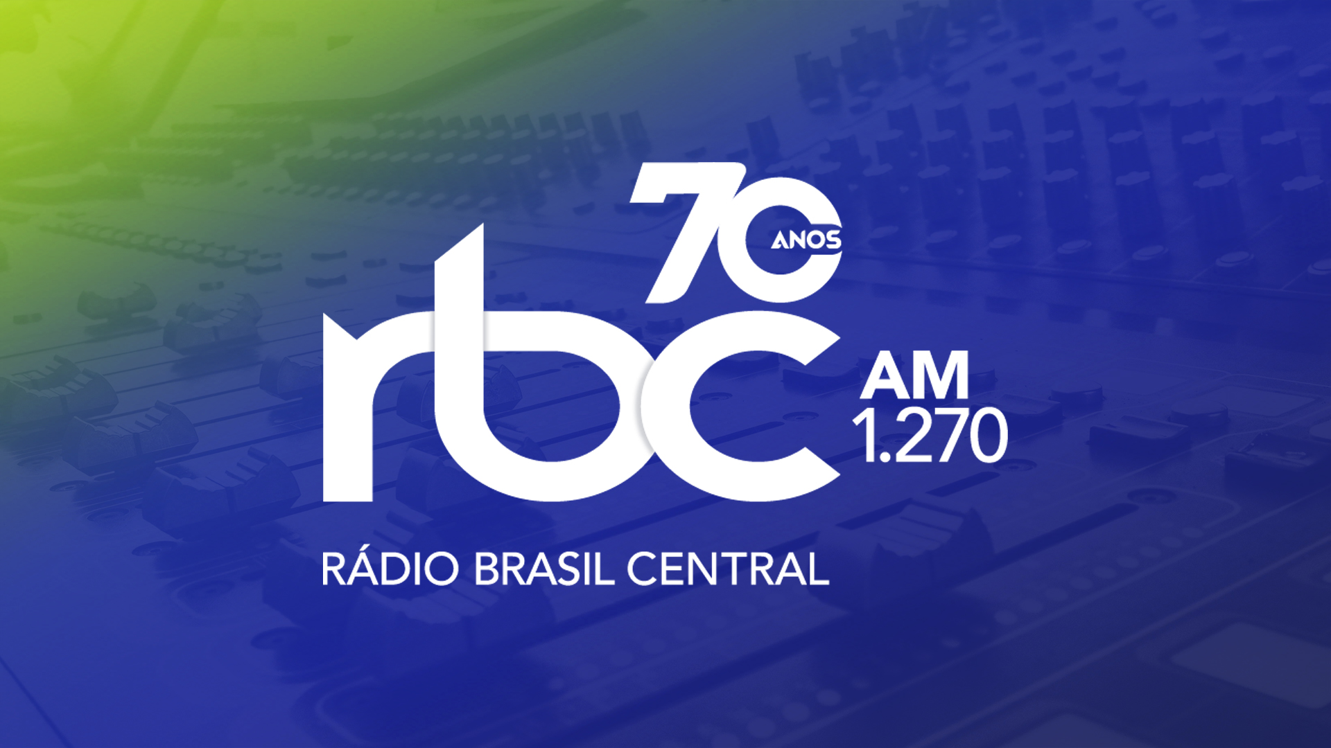Imagem comemorativa do 70 anos da Rádio Brasil Central