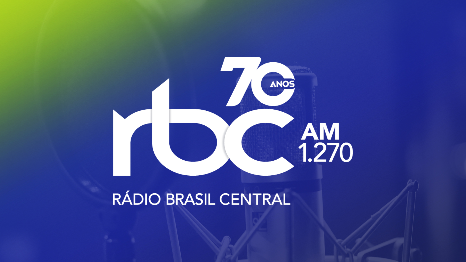 Imagem alusiva aos 70 anos da Rádio Brasil Central