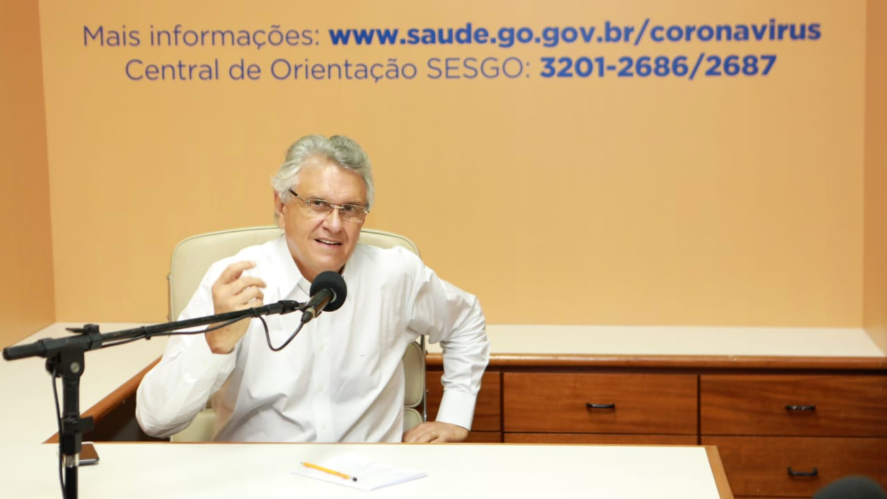 Governador diz que Goiás é primeiro lugar em número de pessoas em quarentena e isso tem ajudado a conter a Covid-19