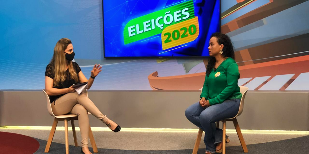 Manu Jacob, candidata a prefeita de Goiânia, é entrevistada pela TBC