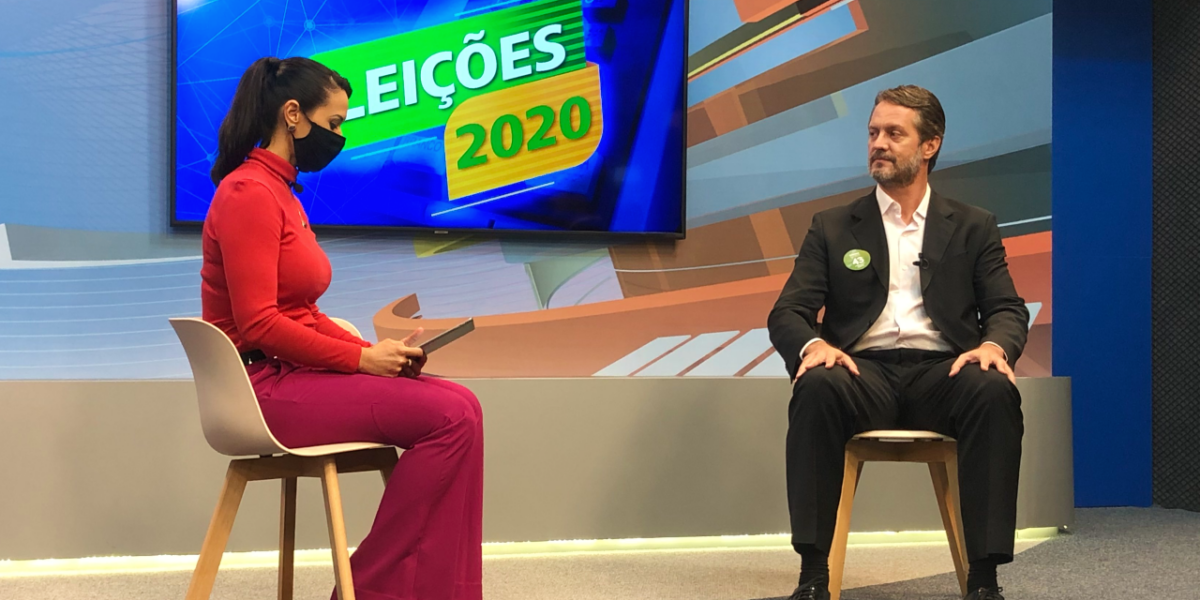 Cristiano Cunha, candidato a prefeito de Goiânia, é entrevistado no TBC 1