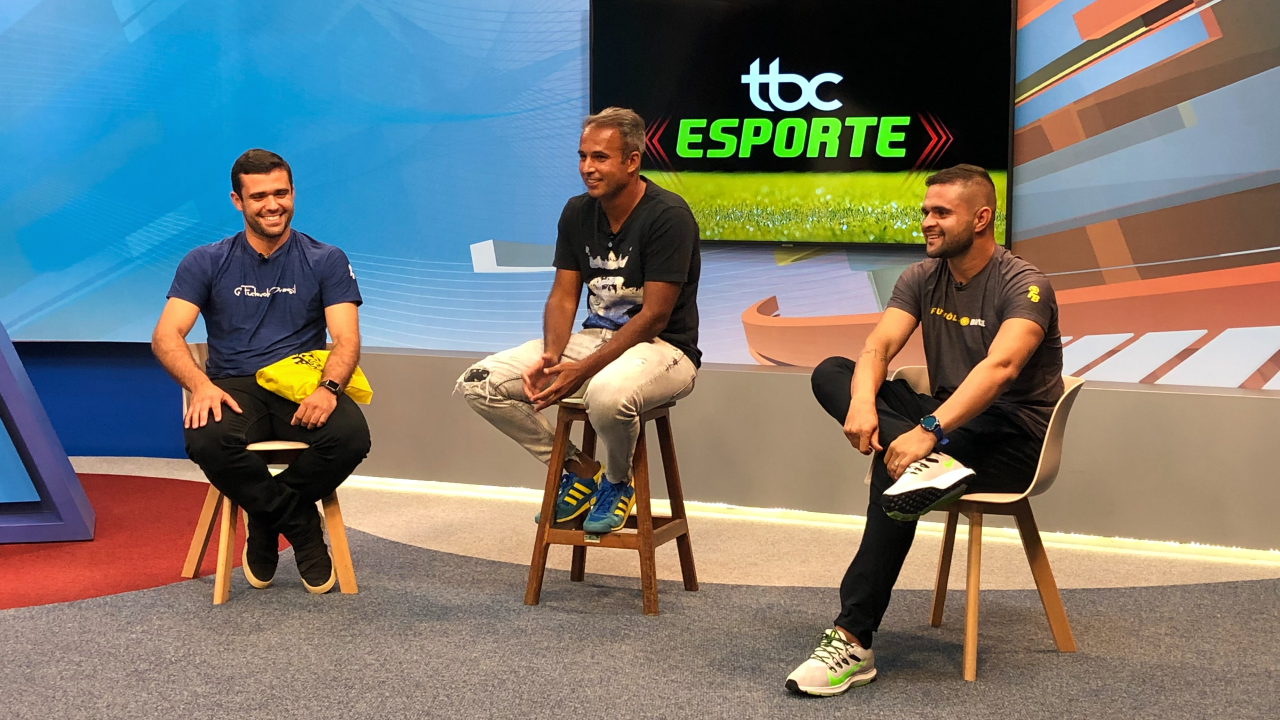Foto dos entrevistados do TBC2, que falaram sobre o Circuito de Futevôlei Brasil