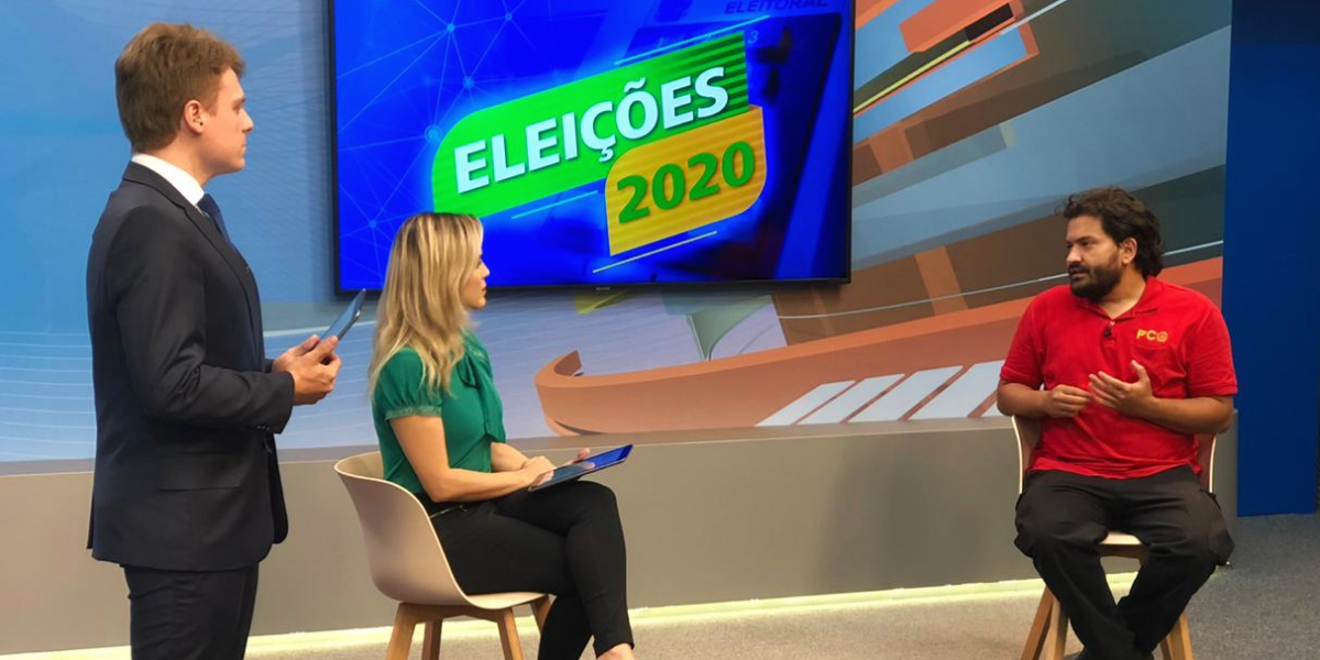 Candidato a prefeito de Goiânia, Vinícius Gomes (PCO) foi entrevistado no TBC 2