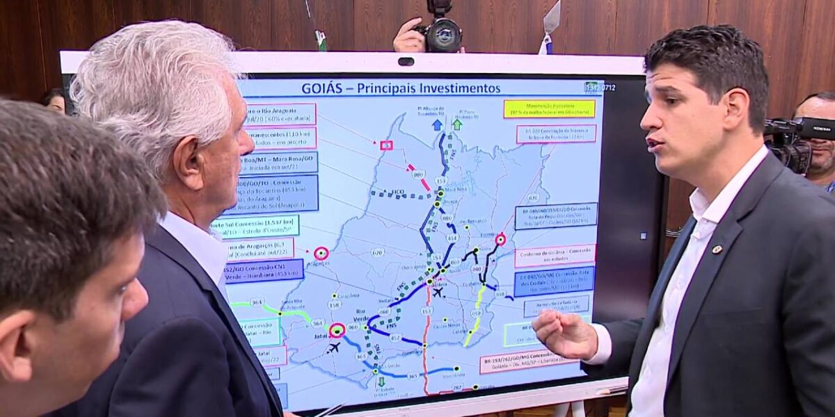 Ministro e governador falam sobre andamento de obras em Goiás