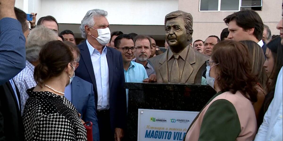 Caiado participa de homenagem a Maguito Vilela