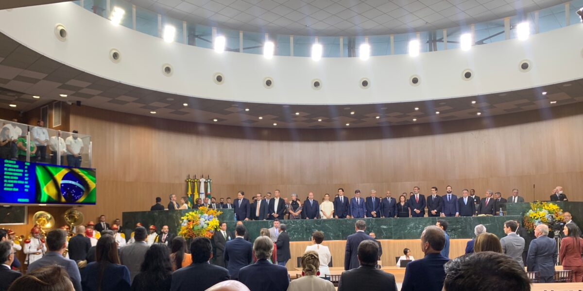 Caiado toma posse virtualmente para o segundo mandato de governador de Goiás