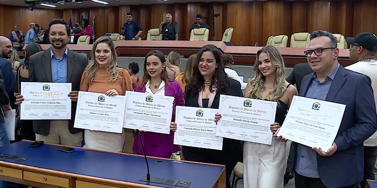 Jornalistas da TBC são homenageados pela Câmara Municipal de Goiânia