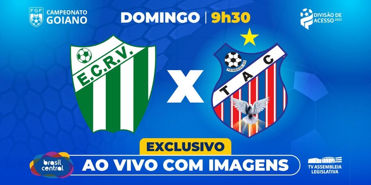 Rio Verde x Trindade é o jogo na telinha da TBC neste domingo