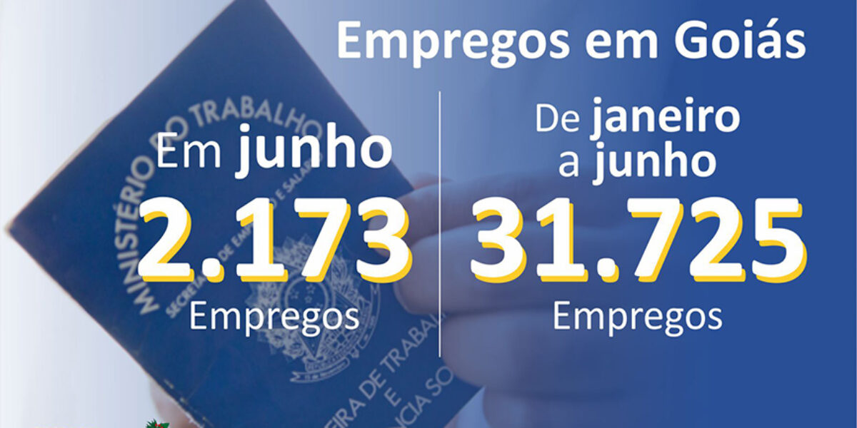 Goiás é o quarto melhor na geração de emprego em junho