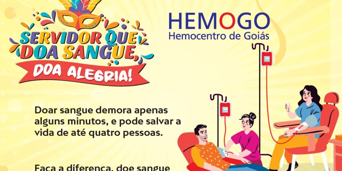 Governo de Goiás incentiva a doação de sangue pelos servidores