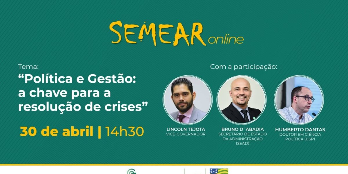Bruno D’Abadia recebe Lincoln Tejota e cientista político Humberto Dantas em live sobre Política e Gestão nesta quinta-feira (30)