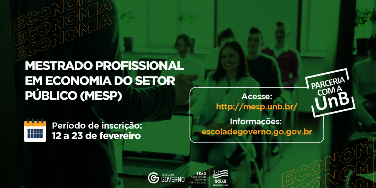 Governo de Goiás sela parceria com UnB e abre processo seletivo de mestrado para servidores estaduais
