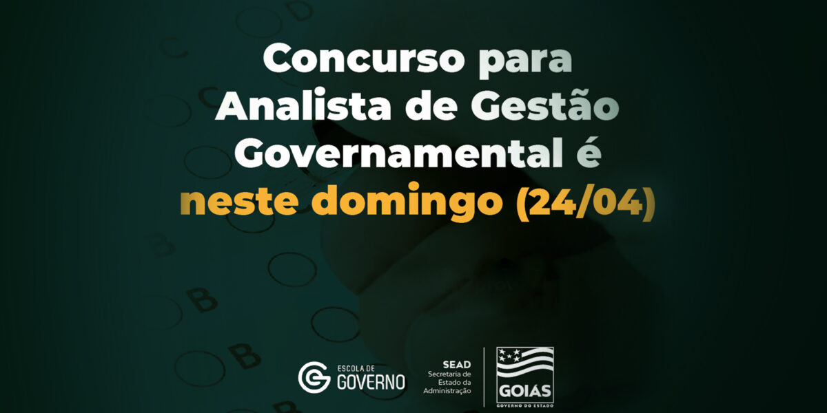 Governo de Goiás realiza prova do concurso para Analistas de Gestão Governamental neste domingo (24/4)