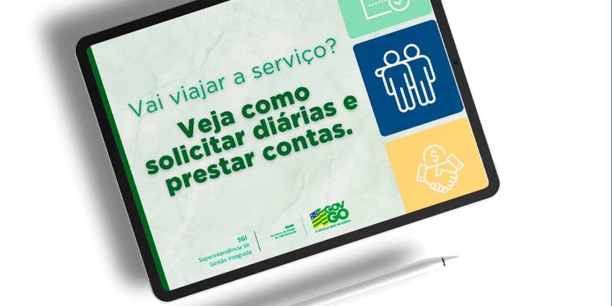 SGI lança e-book com orientações sobre solicitação e prestação de contas de diárias