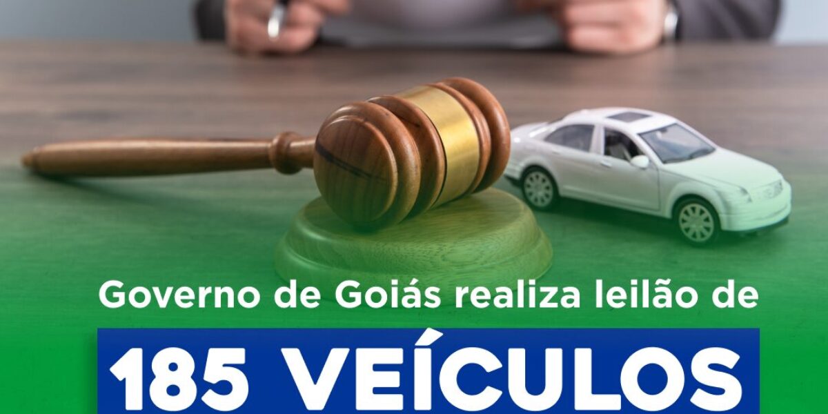 Governo de Goiás realiza leilão de 185 veículos oficiais inservíveis