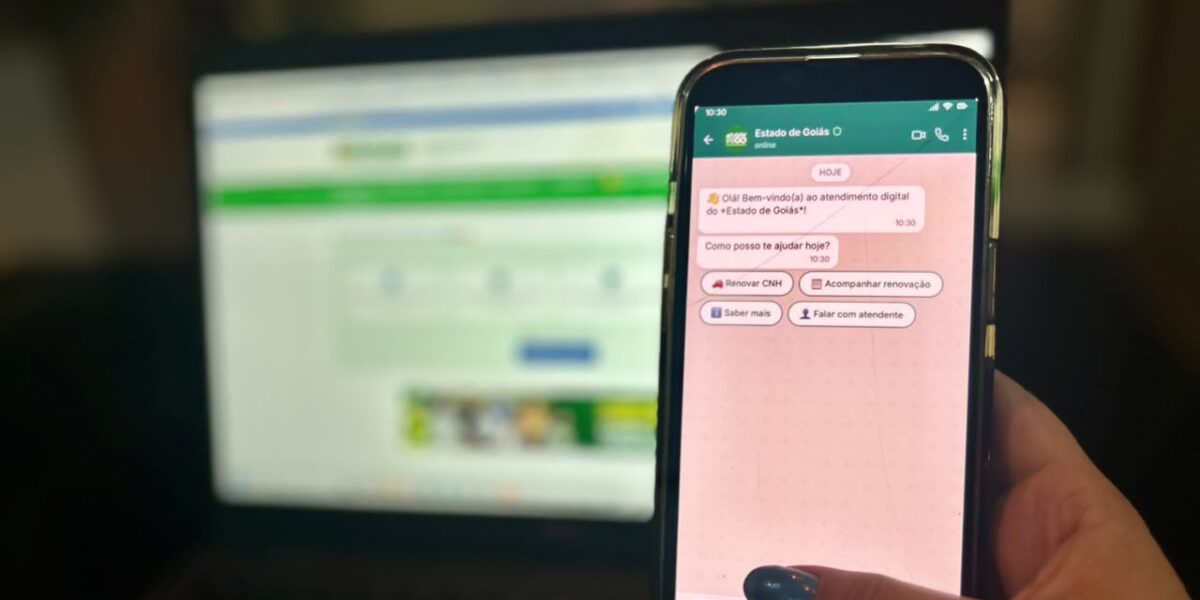 Goianos podem renovar a CNH e solicitar segunda via da Carteira de Identidade Nacional pelo WhatsApp
