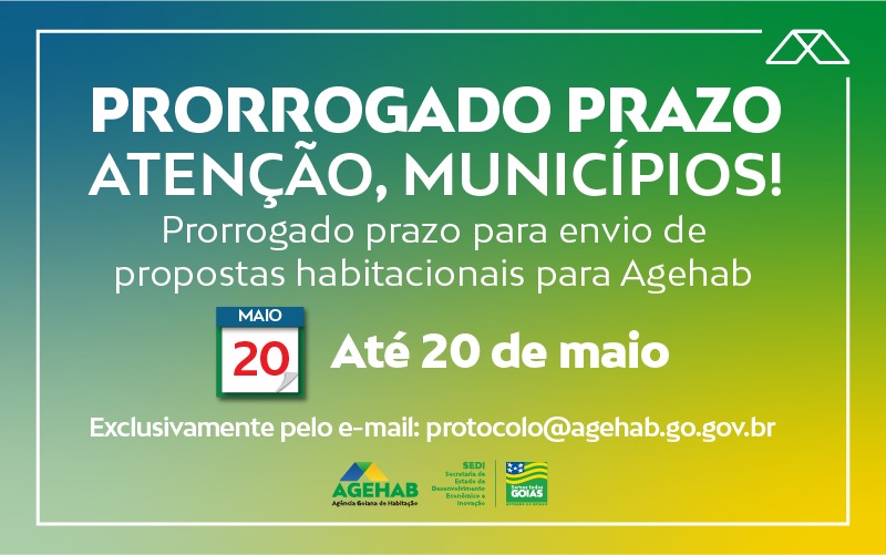 Governo de Goiás prorroga prazo para convênios habitacionais