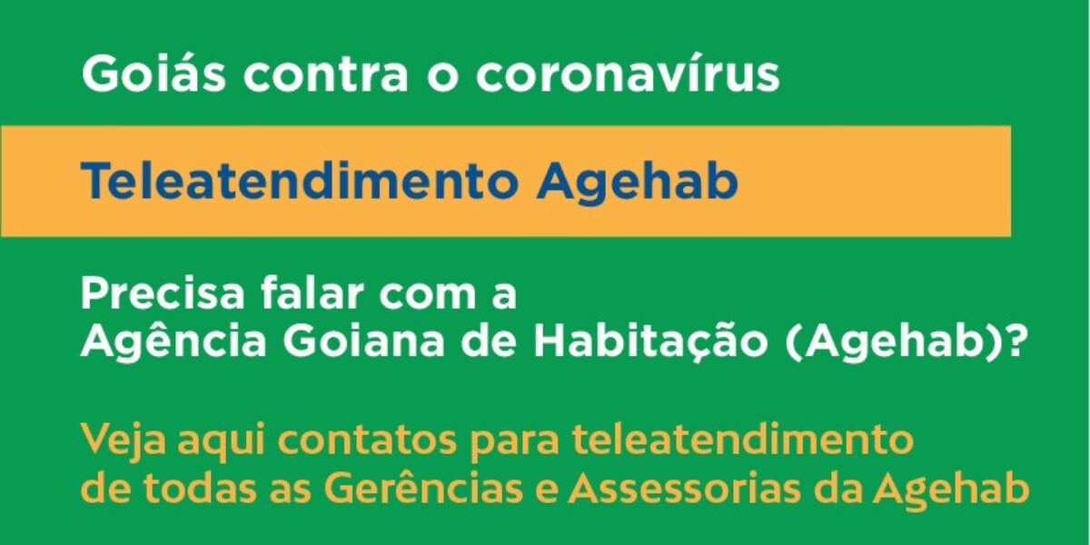 Agehab disponibiliza contatos para teleatendimento