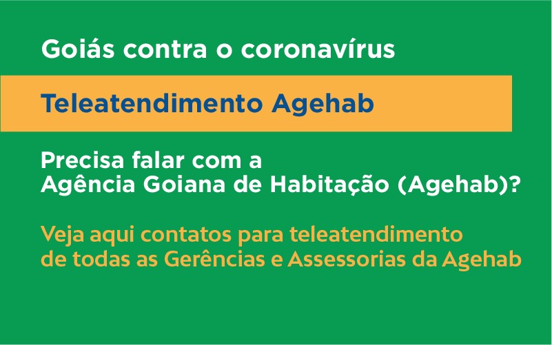 Agehab disponibiliza contatos para teleatendimento