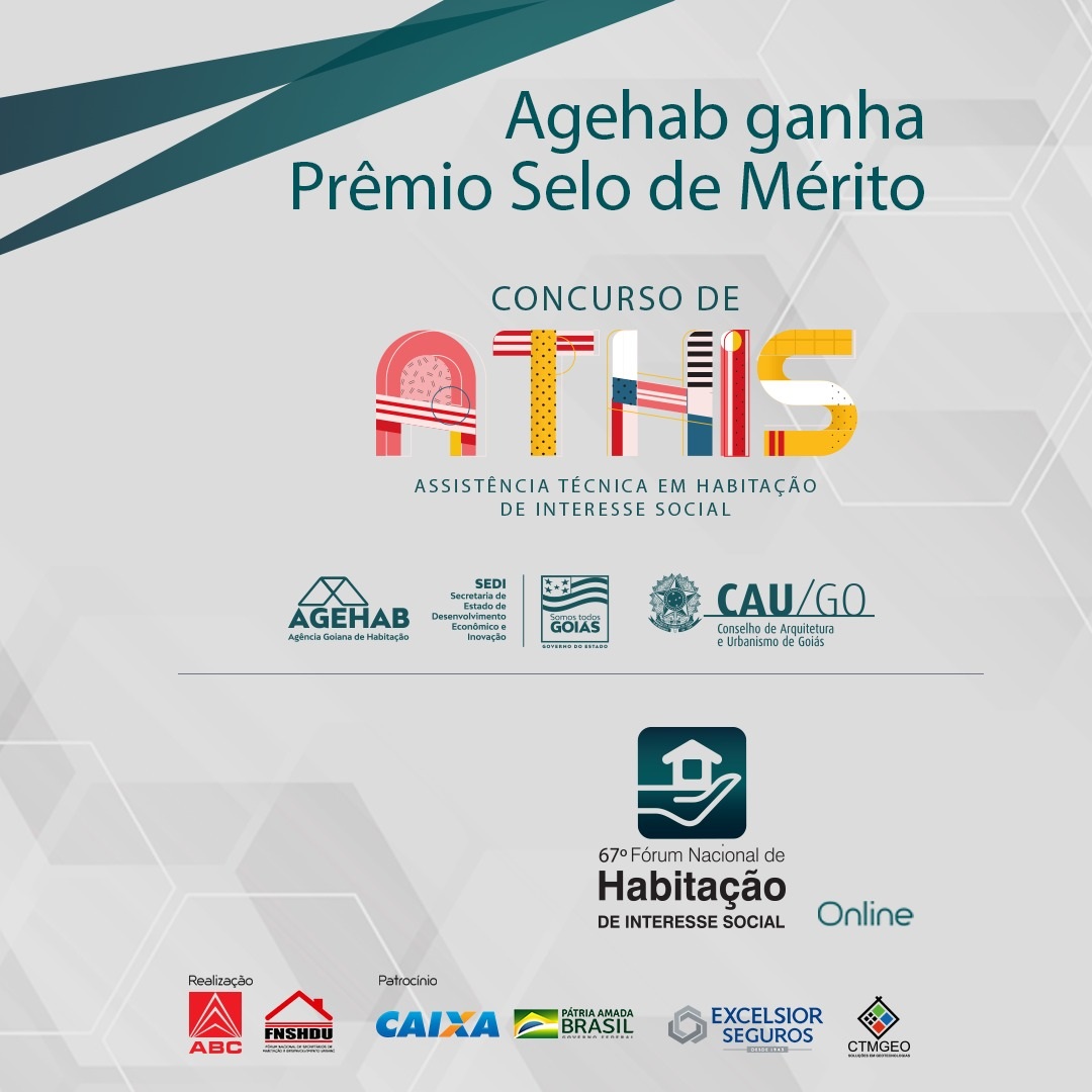 Governo de Goiás conquista prêmio da Associação Brasileira de Cohabs por parceria inovadora da Agehab com Conselho de Arquitetura e Urbanismo