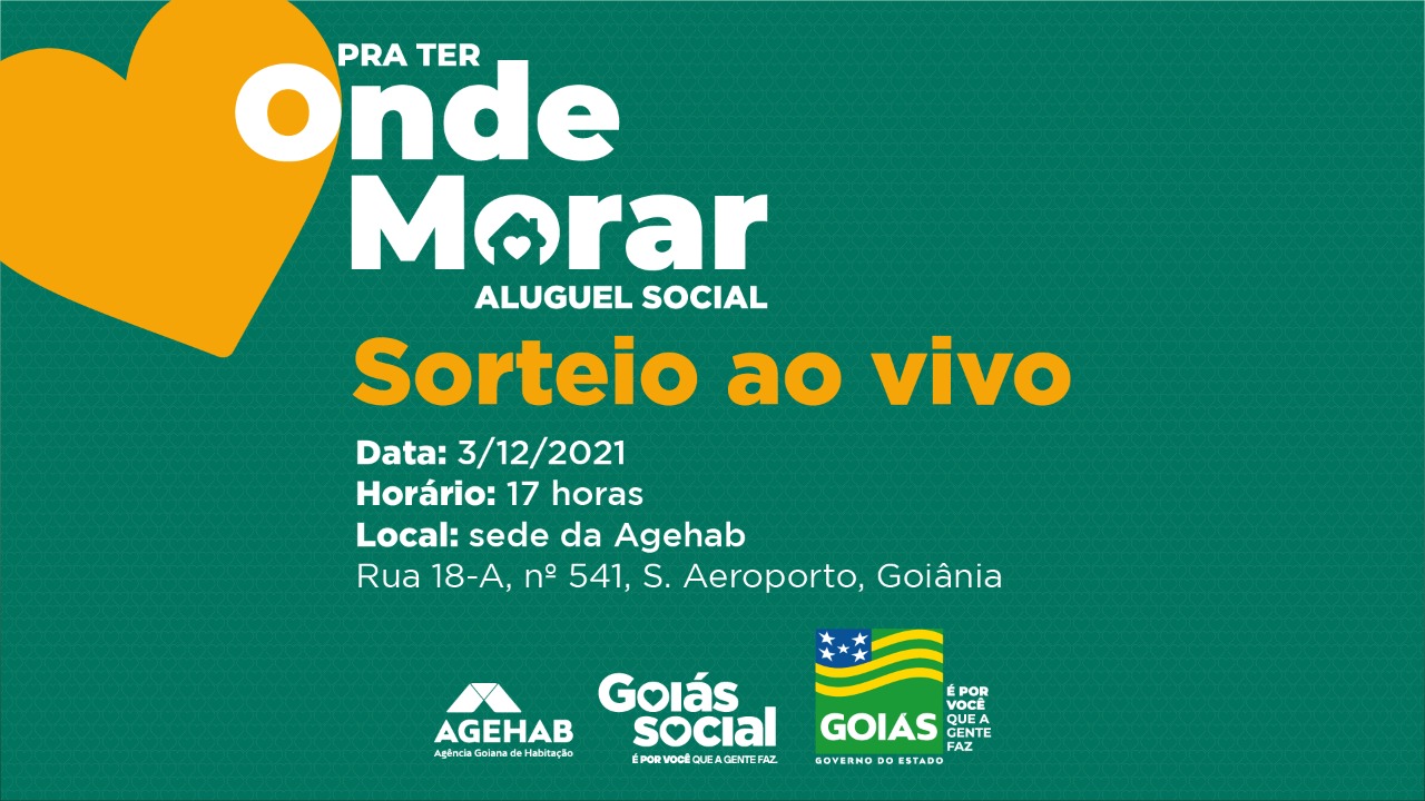 Governo de Goiás divulga primeiros beneficiários do Aluguel Social em Aparecida de Goiânia, nesta sexta-feira (03/12)