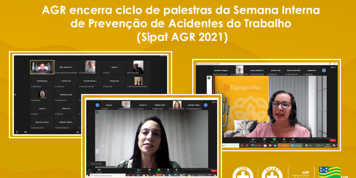 AGR encerra ciclo de palestras sobre saúde na Semana Interna de Prevenção de Acidentes do Trabalho (Sipat AGR 2021)