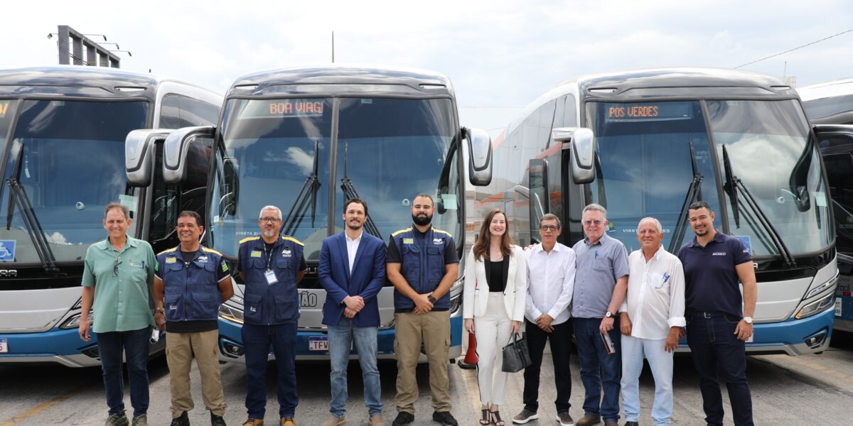 AGR acompanha entrega de novos ônibus da Expresso União na Rodoviária de Goiânia