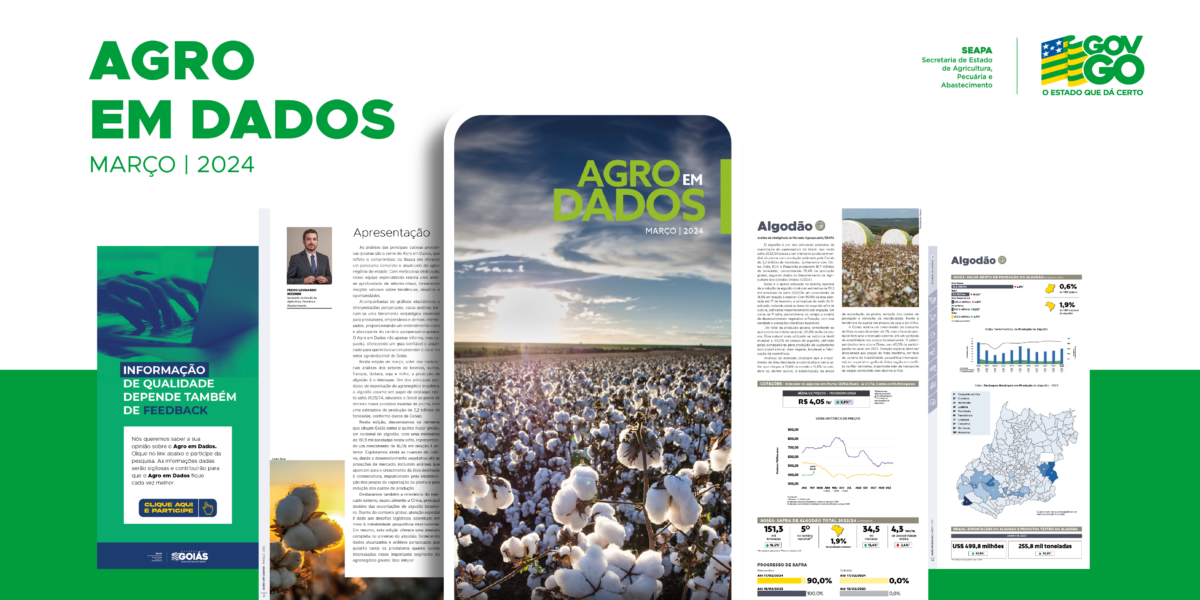Em sua nova edição, Agro em Dados destaca cenário do cultivo de algodão em Goiás