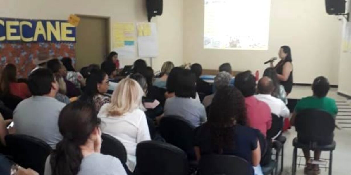 Médica veterinária fiscal da Agrodefesa ministra palestra para profissionais da Educação em Uruaçu