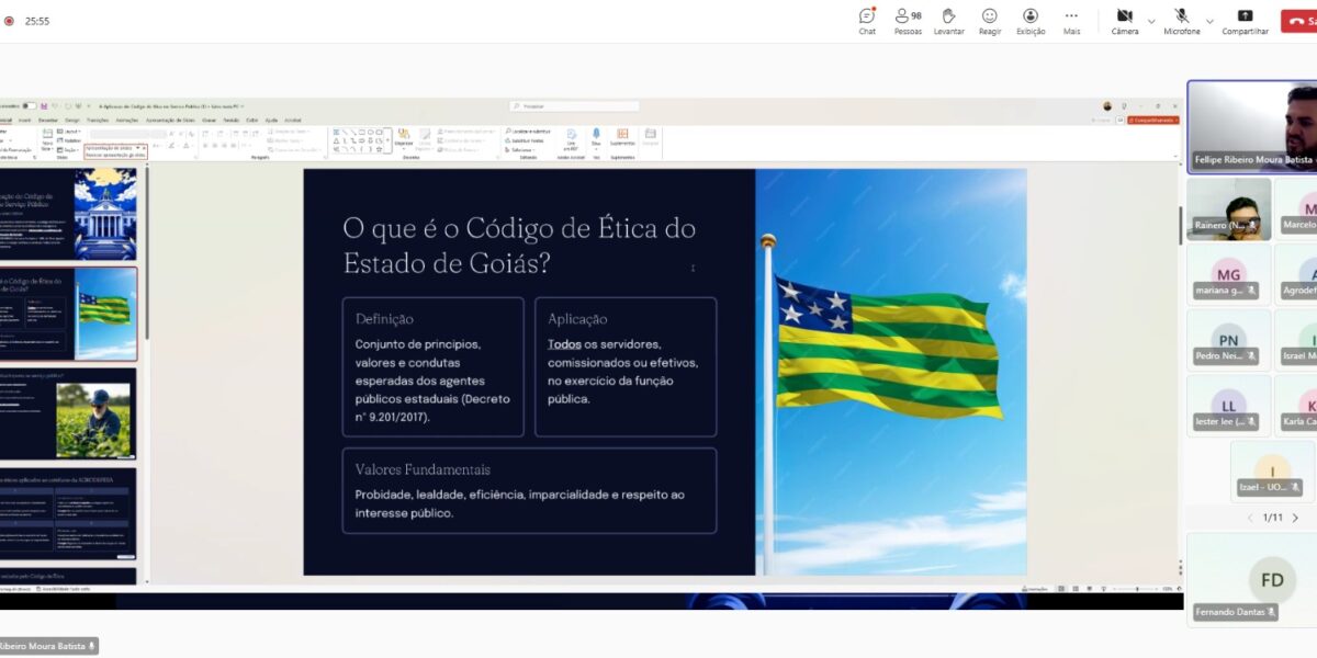 Palestra da Agrodefesa reforça importância da conduta ética no serviço público