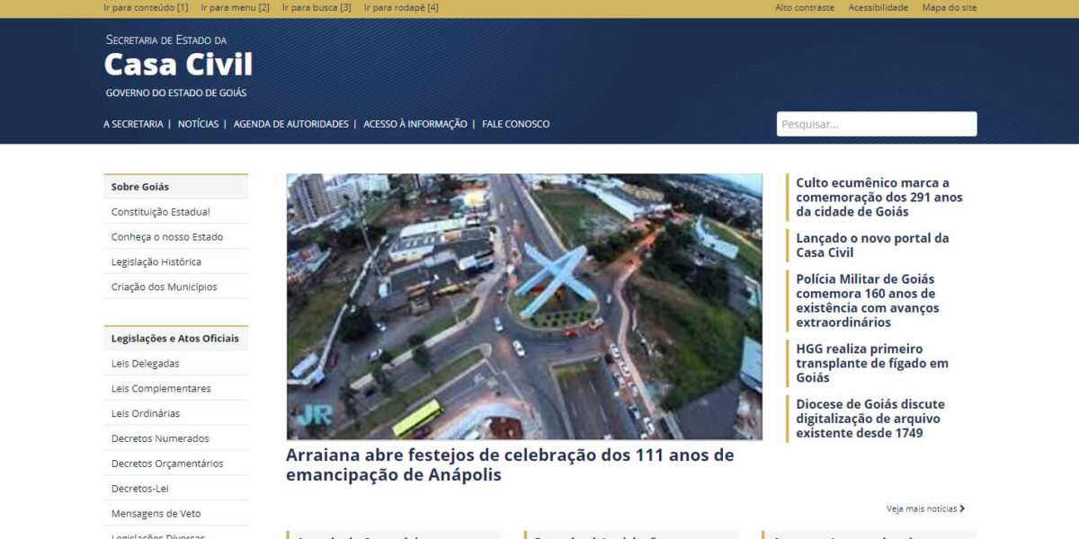 Lançado o novo portal da Casa Civil