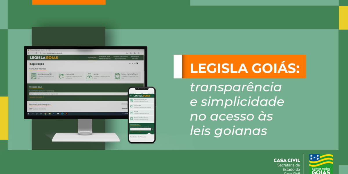 Casa Civil atualiza site do Legisla Goiás para dar mais transparência e simplificar acesso às leis do Estado
