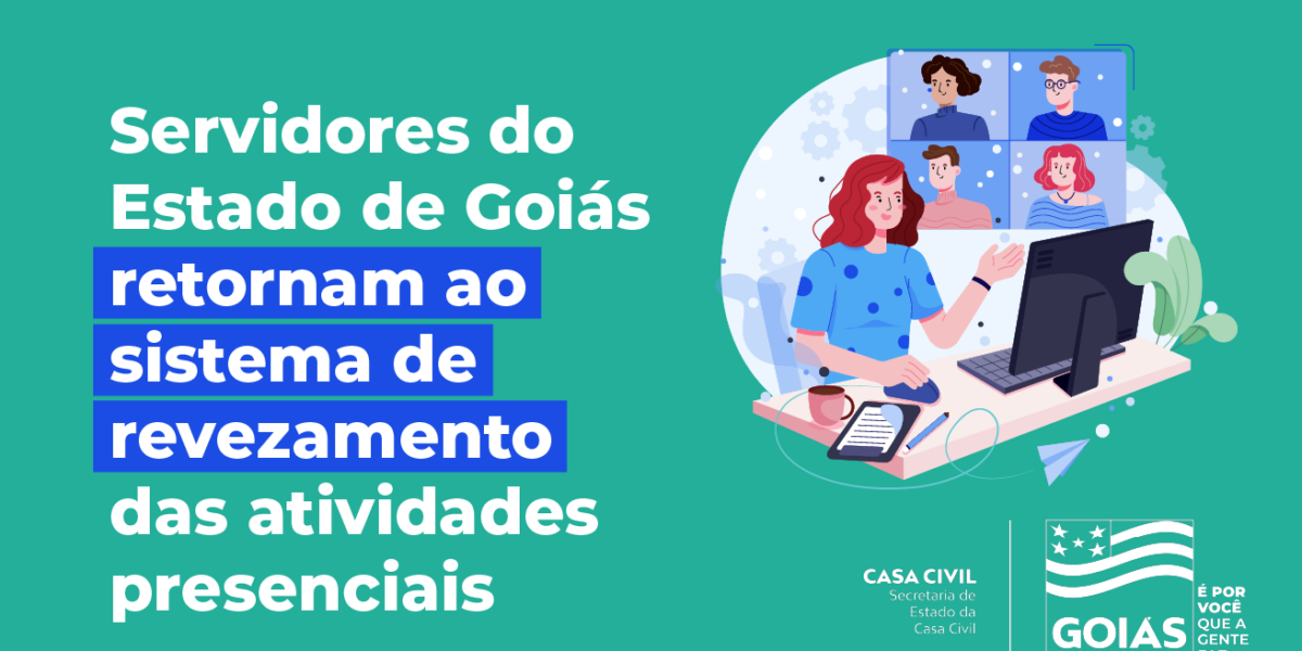 Governo de Goiás institui sistema de revezamento das atividades presenciais para servidores do Estado