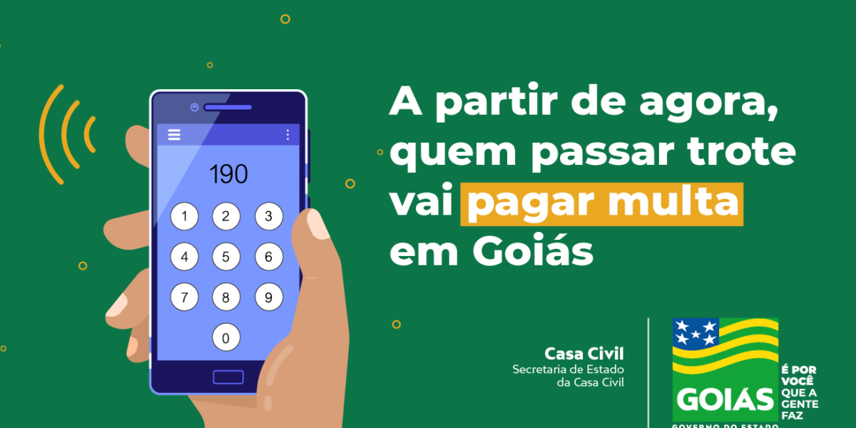Quem passar trote para serviços de emergência em Goiás pode pagar multa de até R$ 3 mil
