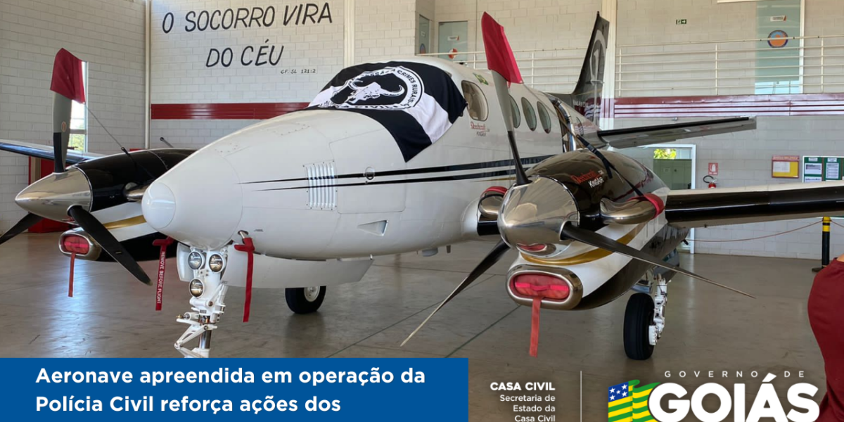 Aeronave apreendida em operação da Polícia Civil reforça ações dos Bombeiros de Goiás