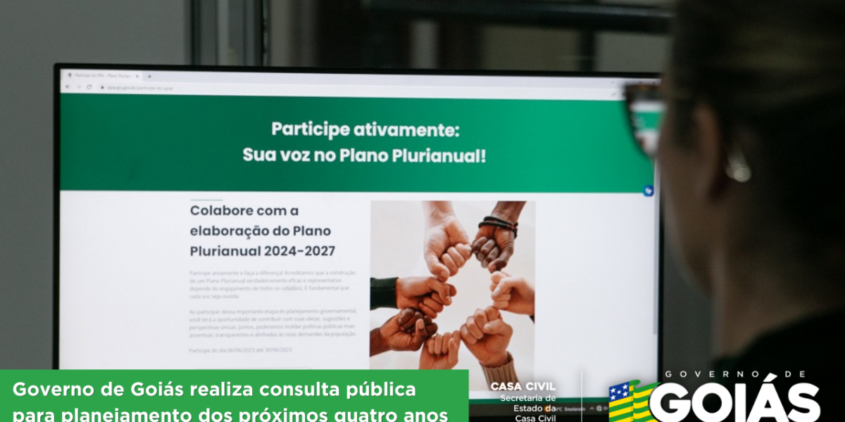 Governo de Goiás realiza consulta pública para planejamento dos próximos quatro anos
