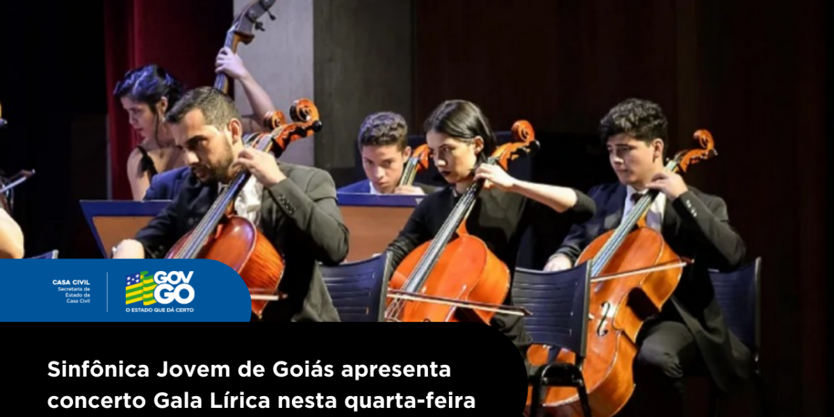 Sinfônica Jovem de Goiás apresenta concerto Gala Lírica nesta quarta-feira
