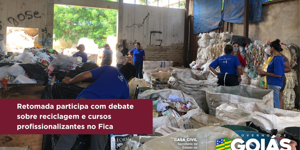 Retomada participa com debate sobre reciclagem e cursos profissionalizantes no Fica
