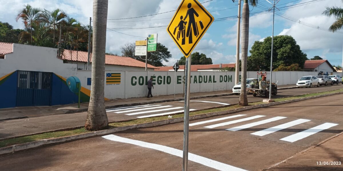 Governo de Goiás implanta cerca de 30 mil metros de sinalização em junho