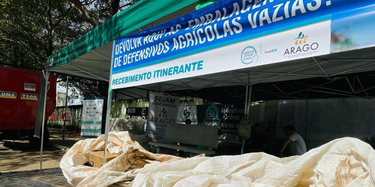 Ação do Governo de Goiás recolhe mais de 5,5 mil embalagens vazias de agrotóxicos