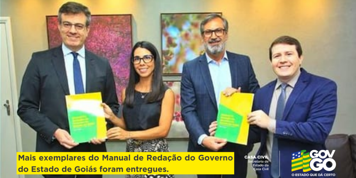 “Manual de Redação” – Goiás reforça padronização na produção de atos oficiais