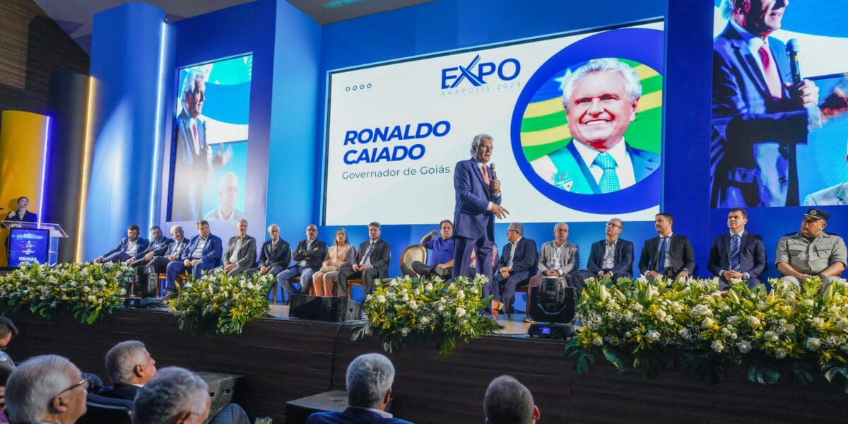 “Nenhum outro estado vive um momento tão ascendente”, diz Caiado na abertura da Expo Anápolis 2023