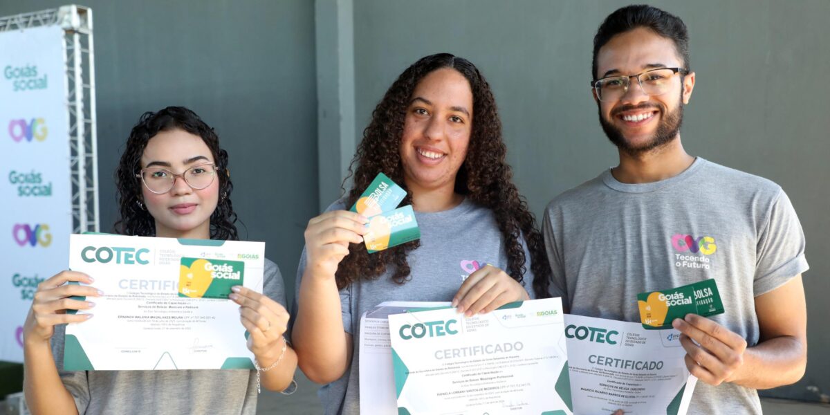 Goiás Social: Jovens dos programas da Juventude da OVG recebem Crédito Social e Bolsa Qualificação
