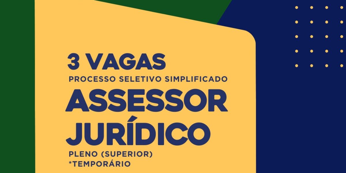 Governo de Goiás lança edital para vaga temporária na Secretaria de Estado da Casa Civil