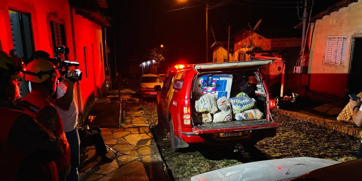 Goiás Alerta e Solidário socorre vítimas de enchente em Pirenópolis
