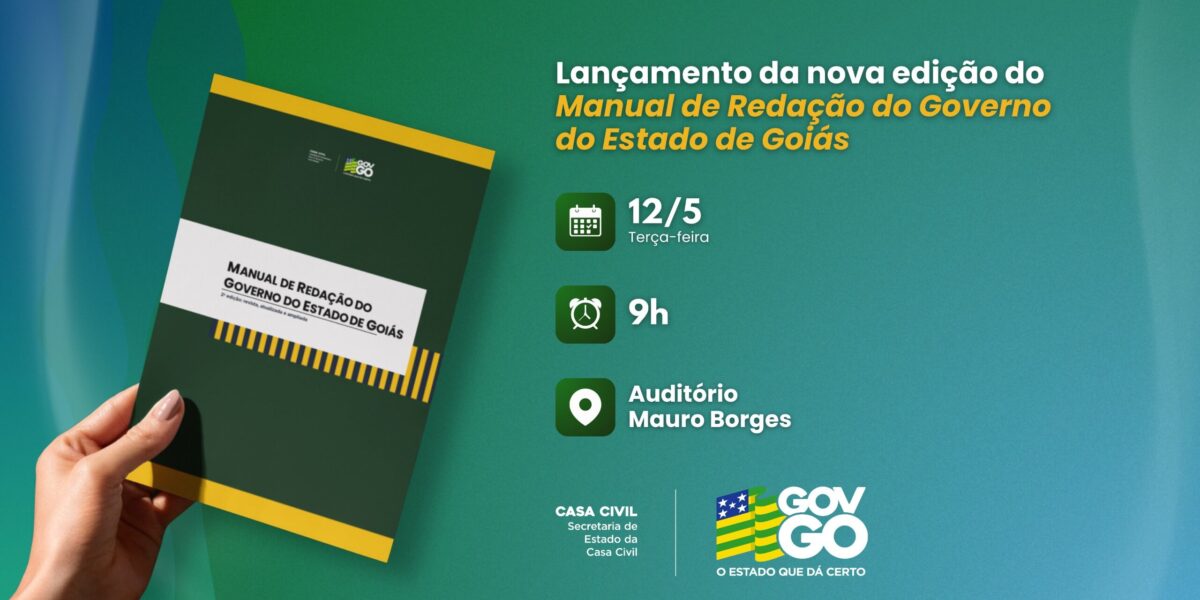 Governo de Goiás lança nova edição do Manual de Redação com foco em linguagem simples e comunicação mais acessível