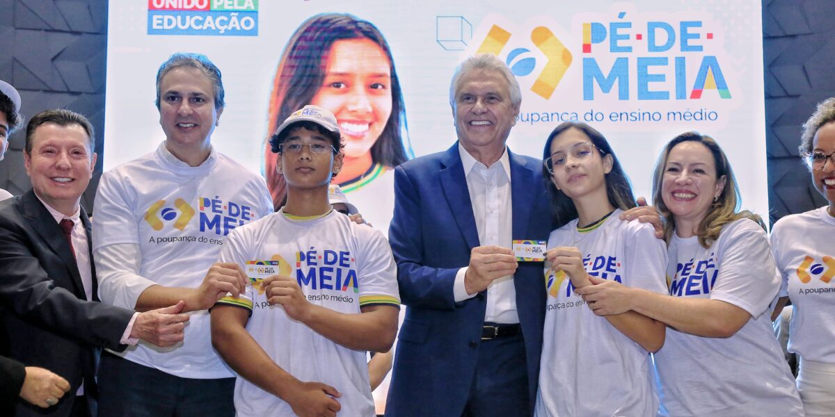 Governador Ronaldo Caiado e o ministro Camilo Santana lançam programa Pé-de-Meia em Goiás