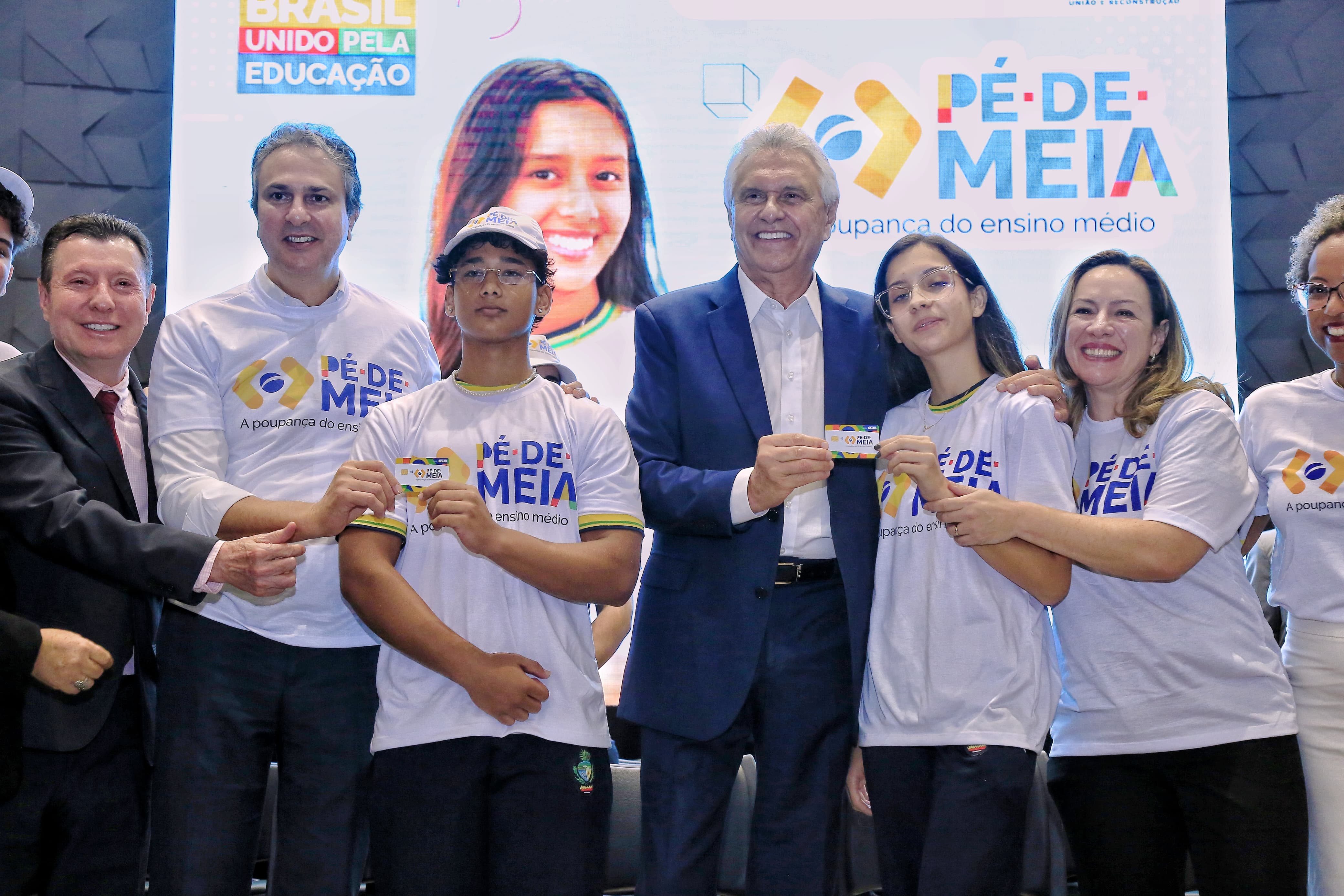 Governador Ronaldo Caiado e o ministro Camilo Santana lançam programa Pé-de-Meia em Goiás
